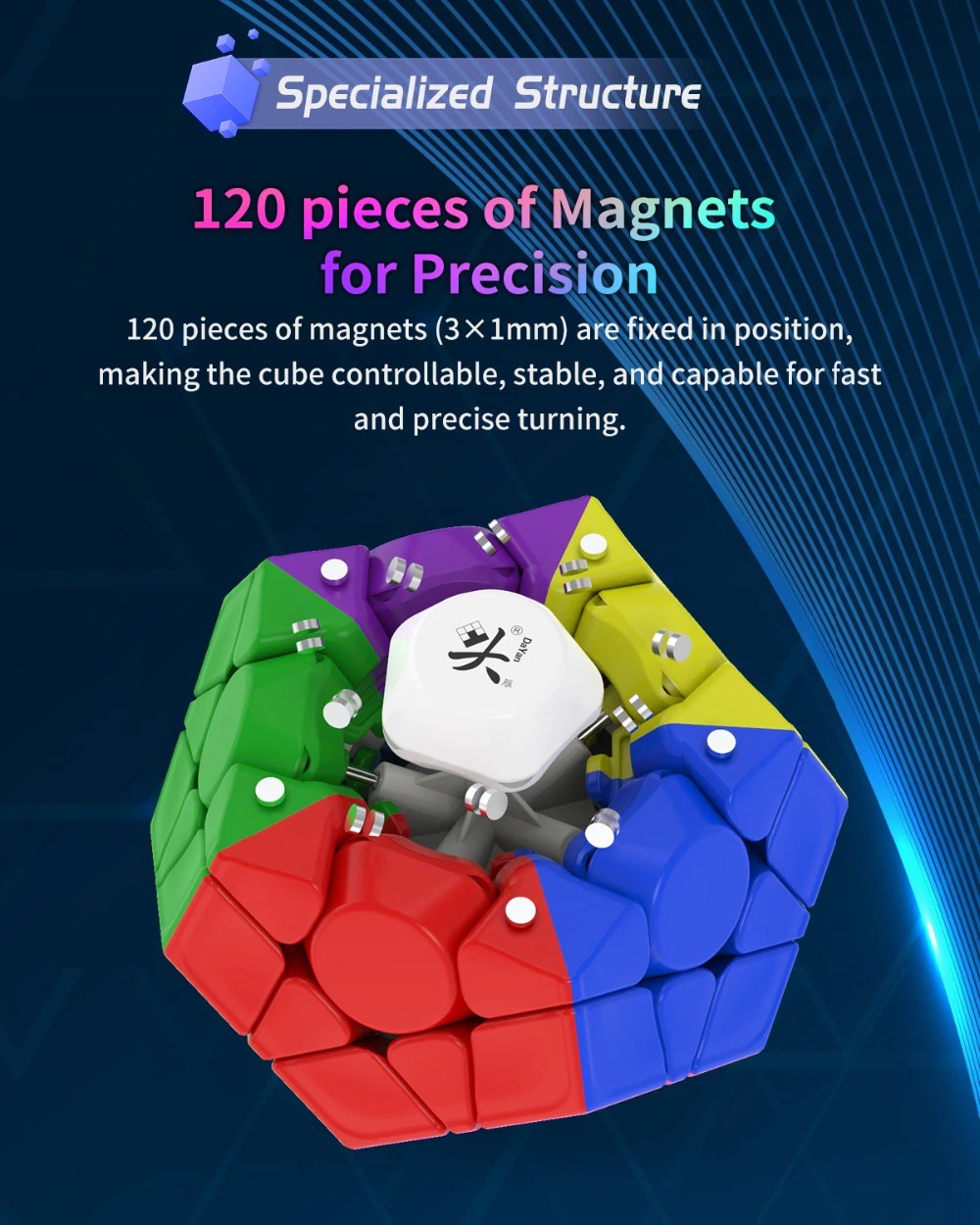 קוביה הונגרית - DaYan Megaminx V2 Magnetic Stickerless