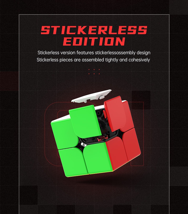 קוביה הונגרית - QiYi X-Man Design 2x2 Flare Magnetic Stickerless